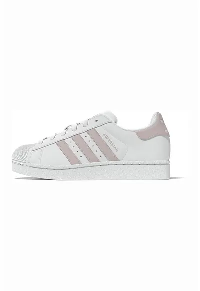 Pantofi sport Superstar II de piele - Alb/Roz pastel