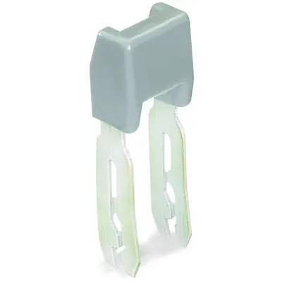 Staggered jumper; insulated; from 1 to 4; Spacing: 5 mm; suitable for 2-conductor female plugs; gray