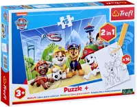 Puzzle Trefl din 15 piese - Patrula Cățelușilor: Căței Fericiți