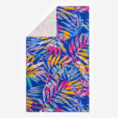 Prosop de plajă mărimea L 145 x 85 cm Print Jungle Albastru