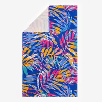 Prosop de plajă mărimea L 145 x 85 cm Print Jungle Albastru