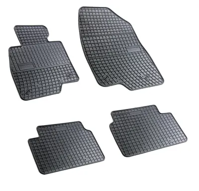 Set covorase auto din cauciuc Mazda 3 2013-2018 Negru, presuri FROGUM, negre, 4 buc.