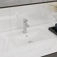 Gossi chiuveta baie alb ceramica dreptunghiular loc robinet/preaplin