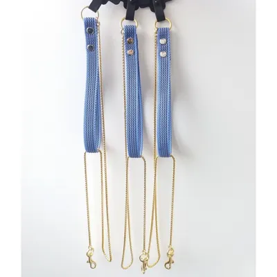 Lesa metalica nichelata pentru expozitii canine, aurie, lungime 1.1 m, latime 3 mm