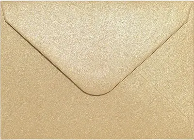 Set de plicuri poștale Galeria Papieru - 70 x 100 mm, auriu perlat, 10 bucăți