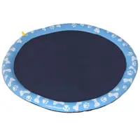 PawHut Piscină pentru câini, bazin de joacă, cu duză de apă, rotund, antiderapant, albastru, Ø150 cm | Aosom Romania