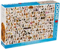 Puzzle Eurographics din 2000 de piese - Lumea cateilor