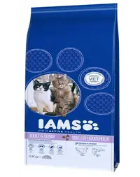 IAMS ProActive Health Adult & Mature & Senior hrana uscata pisici adulte/senior, cu pui si somon 15 kg