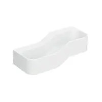 Lavoar dublu pentru copii, alb alpin, 90x39 cm, stanga, fara preaplin, fara orificiu pentru baterie, Geberit Bambini