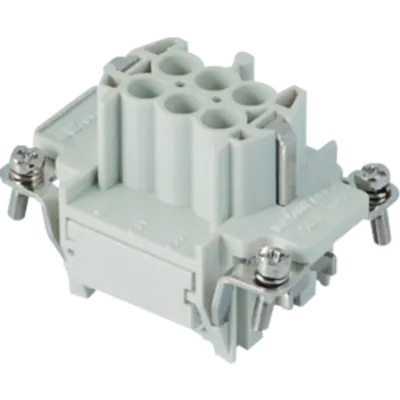 Insert pentru conector Mama - 44X27 - 6P + E 16A 500V / 6kV / 3 - CRIMP CONNECTION - GRI