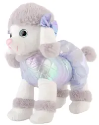 Jucărie de pluș Amek Toys - Pudel, gri deschis, 24 cm