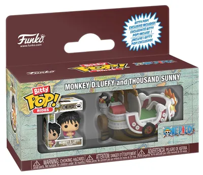 Mini figurina Funko Bitty POP! Rides: One Piece - Monkey D. Luffy and Thousand Sunny