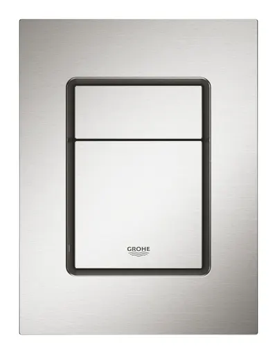 Placa de actionare Grohe, Skate Cosmopolitan wall plate S, marimea S, dubla actionare, 130 x 172 mm, verticala, super steel, crom mat