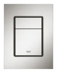 Placa de actionare Grohe, Skate Cosmopolitan wall plate S, marimea S, dubla actionare, 130 x 172 mm, verticala, super steel, crom mat