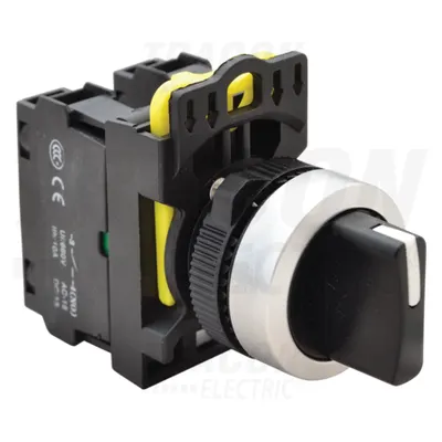 Comutator cu brat, 3 pozitii ,cu revenire NYK3-S34BK 2×NO, 5A/230V AC-15, IP65