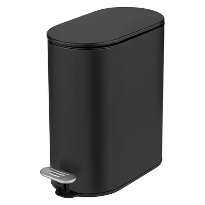 Coș de gunoi negru mat cu pedală din oțel 5 l Collungo – Wenko