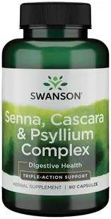 Senna, Cascara & Psyllium Complex, 90 capsule, Swanson