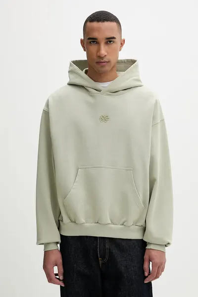 Filling Pieces hanorac cu glugă bărbătesc din bumbac Boxy Embroidered