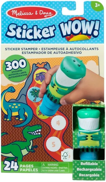 Carte de autocolante Melissa & Doug - Dinozauri, cu imprimeu