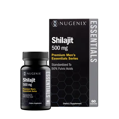 Rasina pura de Shilajit din Himalaya Nugenix® Shilajit, 60 capsule, GNC