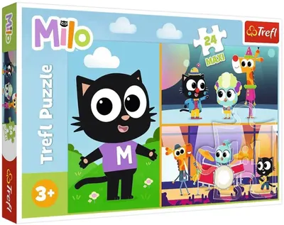 Puzzle Trefl din 24 maxi piese - Aventurile lui Milo Pisica