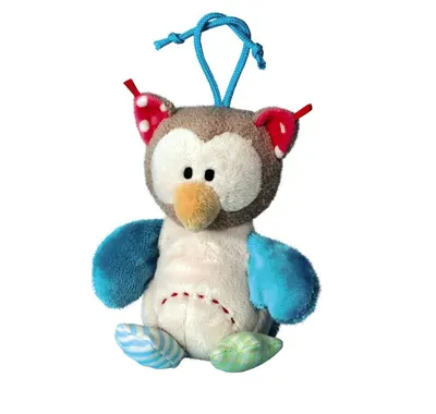 Jucarie de plus My First Nici - Bufnita cu snur