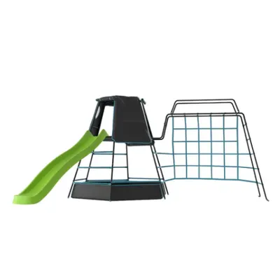 Set TP Explorer cu cadru de catarare metalic, monkey bridge si tobogan