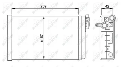 Schimbator caldura incalzire habitaclu (157x239x42) OPEL OMEGA A, SENATOR B 1.8-3.0 intre 1986-1994
