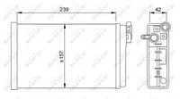 Schimbator caldura incalzire habitaclu (157x239x42) OPEL OMEGA A, SENATOR B 1.8-3.0 intre 1986-1994