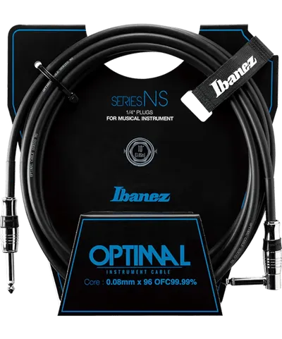 Cablu pentru chitară Ibanez NS10L, 6,3 mm / 6,3 mm, 3 m, negru