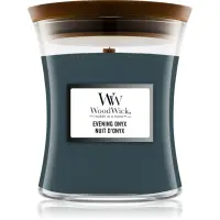 Woodwick Evening Onyx lumânare parfumată cu fitil din lemn 275 g