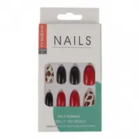 Set 12 Unghii False Premium, 11 Red and Black