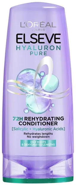 L'Oreal Elseve Balsam pentru rădăcini grase și vârfuri uscate Hyaluron Pure, 200 ml