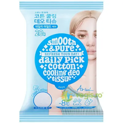 Servetele Deodorante Smooth&Pure Cotton Cooling Deo 20 buc