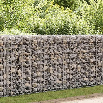 vidaXL Perete gabion cu capace, 100 x 60 x 100 cm, oțel galvanizat
