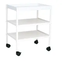 Masuta de schimbat, Qmini, Cu 2 polite pentru depozitare, Potrivita pentru saltelute de infasat de 70x50 cm, Inaltime 86 cm, Alb
