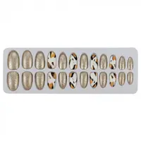 Set 24 Unghii False Tips cu aspect natural, Salon Nails, 06 Glitter Print