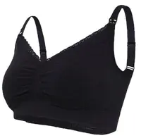 Sutien de alăptare fără cusături Carriwell - Organic Maternity, mărimea S, negru