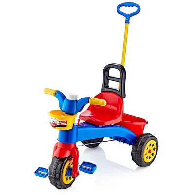 Prima mea tricicleta cu maner si claxon, Guclu Toys, Sweet