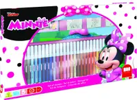 Set creativ Multiprint - Minnie Mouse, 3 ștampile și 36 de pixuri