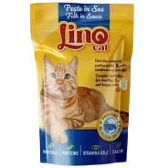 Set 24 buc x 85 gr Hrana umeda pentru pisici Lino Cat cu peste in sos