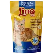 Set 24 buc x 85 gr Hrana umeda pentru pisici Lino Cat cu peste in sos