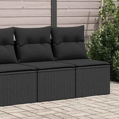 Gossi set mobilier de gradina cu perne, 2 piese poliratan/lemn acacia