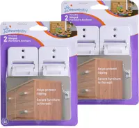 Set benzi de fixare pentru mobilier Dreambaby - 4 bucăți, alb