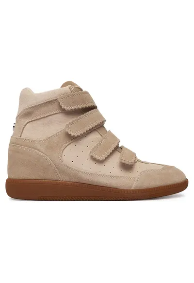 Tenisi dama piele naturala - velcro - bej