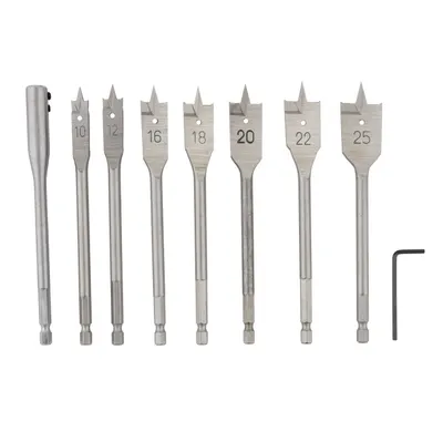 Set burghie plate pentru lemn 9 buc 10-25mm ROTOR RBP9