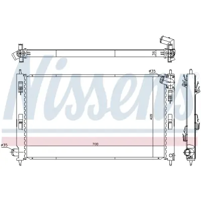 Radiator, racire motor NISSENS 628969