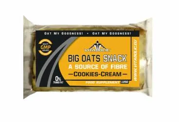 Baton din ovaz Big Oats Snack Cookies and Cream 125g