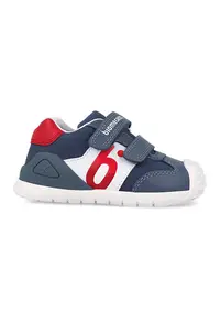 Pantofi sport din material textil cu garnituri de piele - Rosu/Albastru inchis/Alb murdar