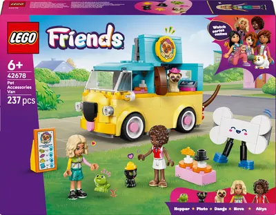 Constructor LEGO Friends - Clubul Hartley Friends, Furgonetă cu accesorii pentru animale de companie (42678), Oraș (42689)
